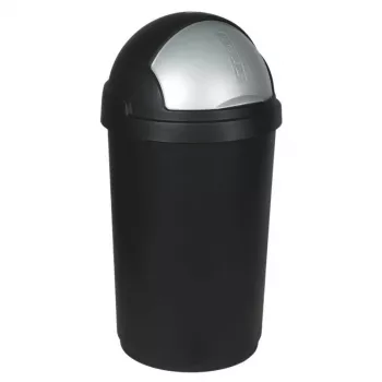 CURVER Bullet 50L juodas/sidabrinis šiukšlių krepšys