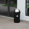 CURVER Bullet 50L juodas/sidabrinis šiukšlių krepšys