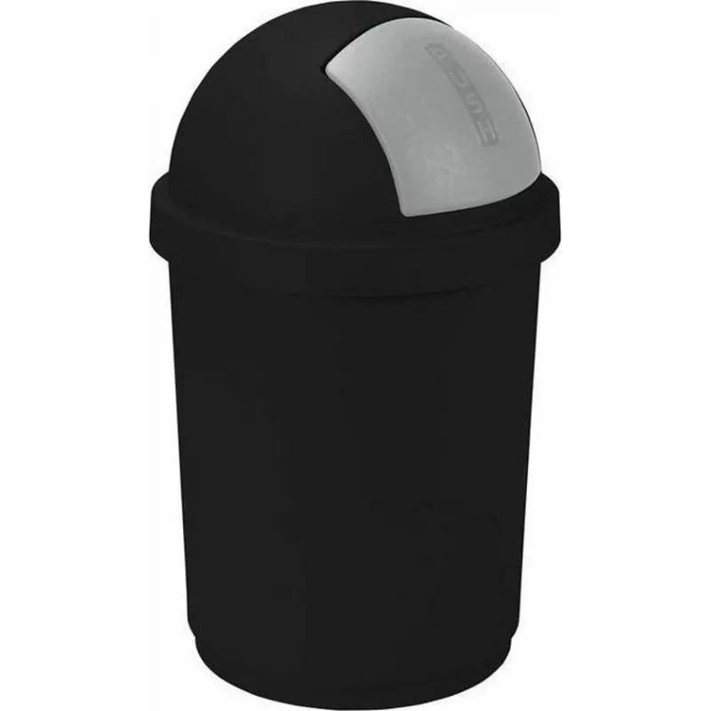 CURVER Bullet 50L juodas/sidabrinis šiukšlių krepšys