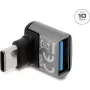 Delock USB 10 Gbps adapteris USB Type-C male į USB Type-A female, kampuotas į viršų, aliuminio korpusas