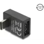 Delock USB 2.0 USB Type-C vyriškas į Easy USB Type-A moteriškas kampuotas adapteris, juodas