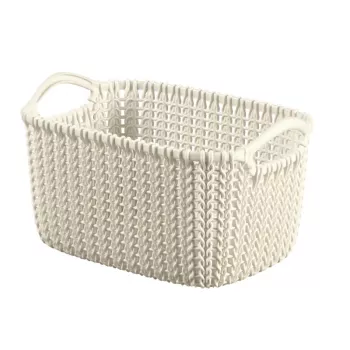 Curver Knit XS stačiakampė laikymo pintinė 3L balta 25x18x14 cm