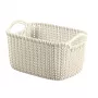 Curver Knit XS stačiakampė laikymo pintinė 3L balta 25x18x14 cm