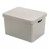 Curver Deco Stockholm L daiktų dėžė su dangčiu 39,5x29,5x23,5 cm Taškeliai Juoda/Balta