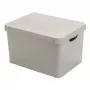 Curver Deco Stockholm L daiktų dėžė su dangčiu 39,5x29,5x23,5 cm Taškeliai Juoda/Balta