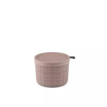 CURVER Džiuto apvali laikymo pintinė su dangteliu 2L Rožinė 17x13cm