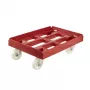 keeeper vežimėlis transportavimo dėžėms ir krepšiams Rolf 61x41x19 cm raudonas