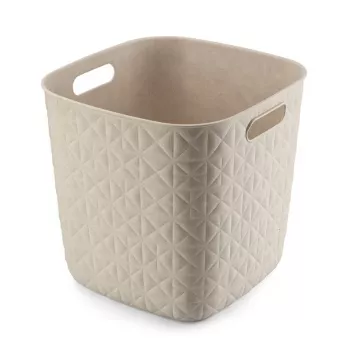 CURVER Softex kvadratinis daiktų laikymo krepšys 15L kreidos baltumo 27,9x27,9x26,9cm