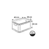 KEEEPER Robert 20L Euro konteineris, 400 x 300 x 220 mm, grafito, keliamoji galia 30 kg, sukraunamas, maistui saugus