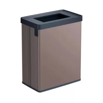 CURVER Stačiakampė metalizuota šiukšlių dėžė Verto Recycle 54L Perlo rausvumo
