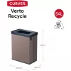 CURVER Stačiakampė metalizuota šiukšlių dėžė Verto Recycle 54L Perlo rausvumo