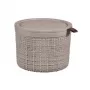 CURVER Pintinė su dangteliu Jute apvali 2L Ø17x13cm smėlio spalvos