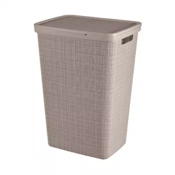 CURVER Skalbinių dėžė Jute 58L 43x34x60cm Smėlio spalvos