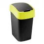 Curver Flip Bin 9L juoda ir geltona šiukšlių dėžė