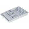 CURVER stalo įrankių dėklas 30x42x6,4 cm pilkas – 6 skyriai, tinka plauti indaplovėje, be BPA polipropilenas