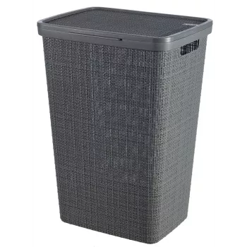 CURVER Skalbinių dėžė Jute 58L 43x34x60cm Tamsiai pilka