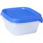 CURVER Fresh&Go maisto dubenėlių rinkinys, 3 vnt., po 0,8 L, mėlynas, sandarūs dangteliai, be BPA, mikrobangų krosnelei, šaldymo kamerai, plautuvėje