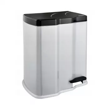 KEEEPER pedalų šiukšliadėžė rūšiavimui 7+15L Gunnar 39,5x29x43,5cm šviesiai sidabrinė