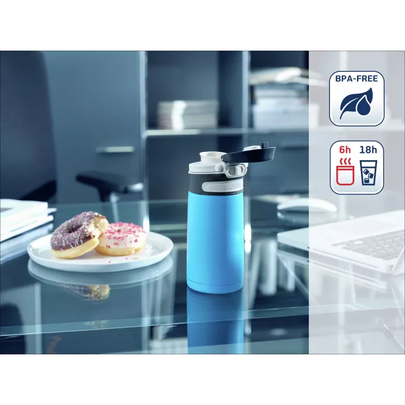 LEIFHEIT Thermo Mug Flip 350ml šviesiai mėlyna