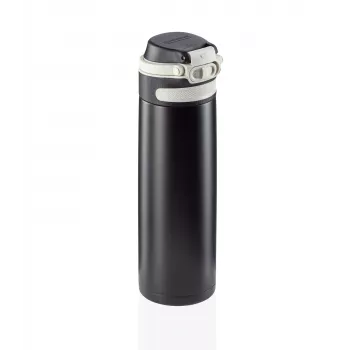 LEIFHEIT Thermo Flip 600ml juodas termo kelioninis puodelis