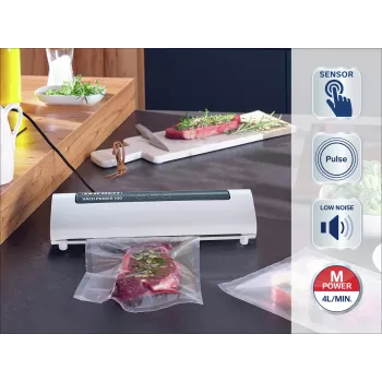 LEIFHEIT Vacu Power 100 vakuuminis pakavimo aparatas baltas/sidabrinis