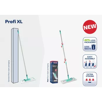 LEIFHEIT Profi XL Micro Duo 42 cm grindų šluota su sulankstoma rankena