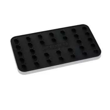 LEIFHEIT silikoninis lygintuvo padėklas 25,5 x 14 cm, atsparus karščiui iki 250°C, neslystantis, mėlynas