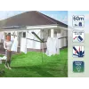 LEIFHEIT Linomatic 600 Plus rotacinis skalbinių džiovintuvas, 60 m džiovinimo virvė, aliuminio rėmas, automatinis virvės įtraukimas, sidabrinis/pilkas