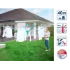 LEIFHEIT Linomatic 400 Easy sukamoji skalbinių džiovykla 40 m, aliuminis, sidabrinė/mėlyna