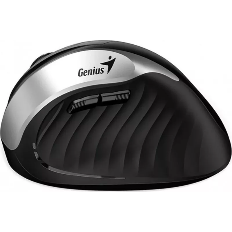 UNITEK Genius Ergo 8250S belaidė ergonominė pelė, 1600 DPI, juoda-sidabrinė