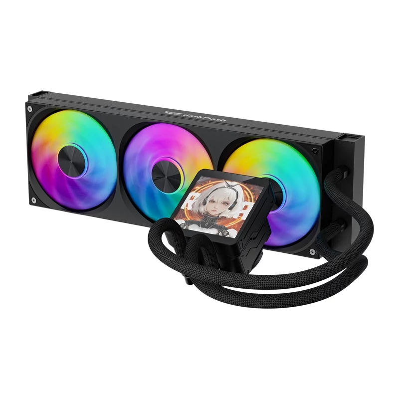 DarkFlash DV360S MAX 360mm ARGB AIO skysčio aušintuvas CPU - juodas