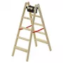 HAILO H77 ComfortLine dvišalės medinės kopėčios 2x5 pakopų