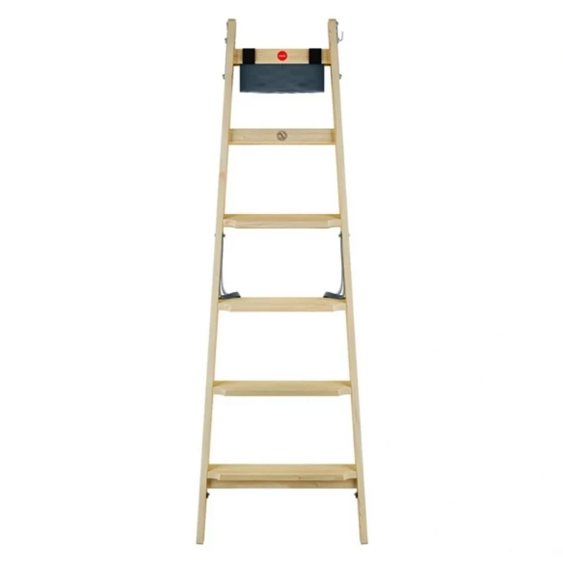 HAILO Dvipusė kopėčios H77 ComfortLine medinės 2x6 pakopų