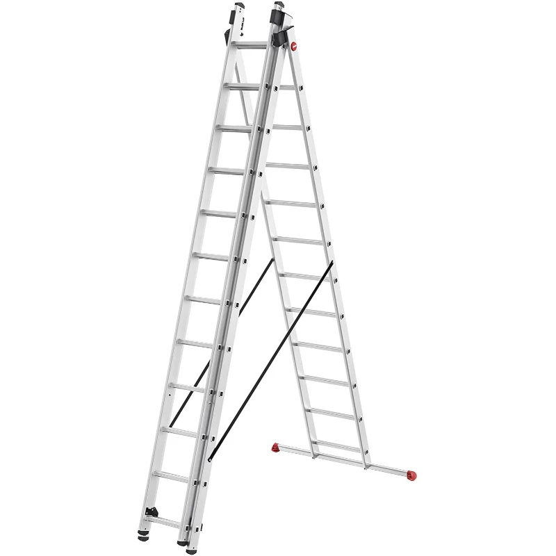 HAILO ProfiStep Combi aliumininės kopėčios 3x12 pakopų