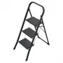 HAILO K44 StandardLine sulankstomas laiptelis, 3 pakopos, apsauginė rankena, juodas, 150 kg