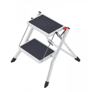 HAILO Sulankstomas laiptelis MK60 StandardLine Plieninis 2 Pakopų Baltas
