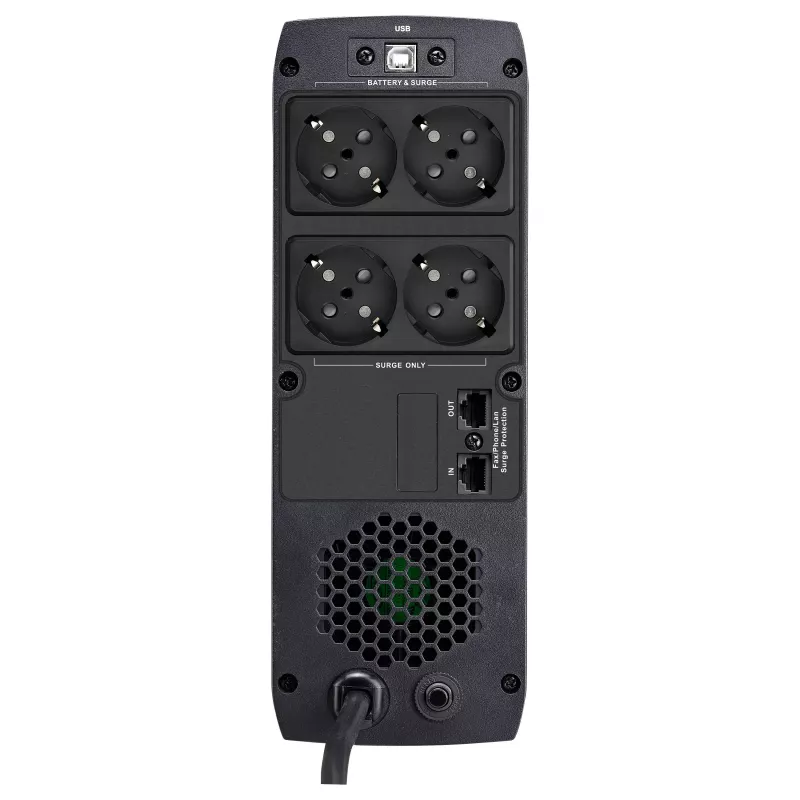 FSP ST 850 Tower 850VA 510W linijinis-interaktyvus UPS su RJ45 apsauga ir 4 Schuko lizdais