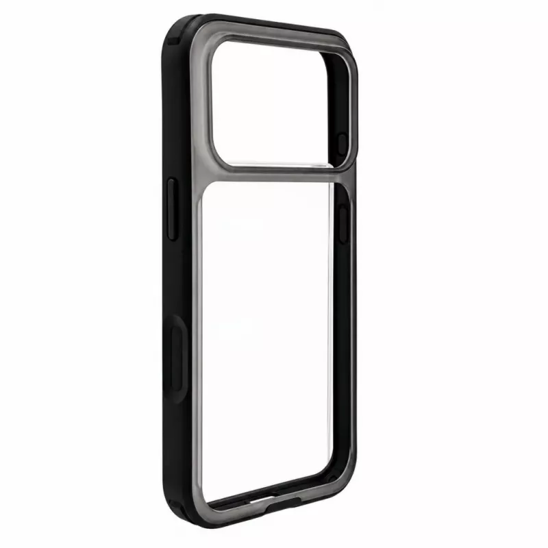 Evelatus Apple iPhone 17 Pro LiveCase hibridinis dėklas su stovu PC+TPU juodas