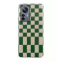 iLike Xiaomi 12 Pro Burga Ivy League tvirtas dėklas - dviejų sluoksnių hibridinė apsauga, geometrinis žalias/baltas/auksinis dizainas