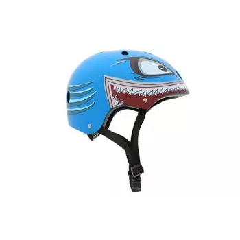 Hornit Shark vaikiškas dviračių šalmas su LED apšvietimu, mėlynas/pilkas, 48-53 cm