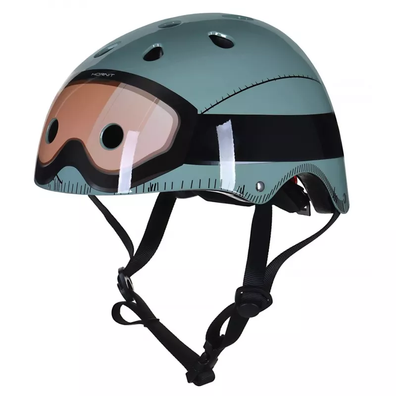 Hornit Military vaikiškas dviračių šalmas 53-58 cm su galiniu LED apšvietimu