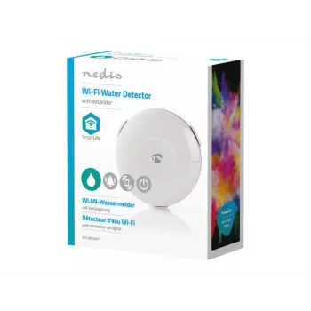 NEDIS SmartLife Wi-Fi vandens nuotėkio detektorius WIFIDW10WT baltas