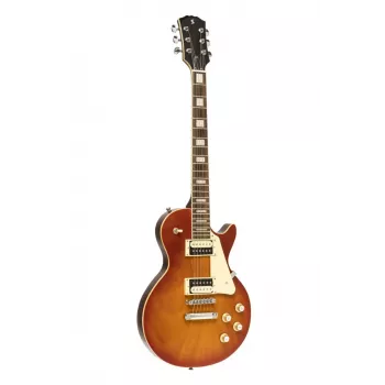 Stagg SEL-STD Vintage Sunburst elektrinė gitara su set-neck, alksnio korpusu, raudonmedžio grifu, HH garso ėmikliais
