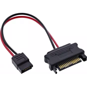 InLine® SATA maitinimo adapterio kabelis, SATA moteriškas į SlimSATA vyrišką, 0,15 m