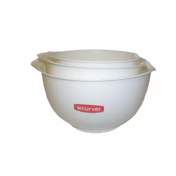 CURVER Smart Fresh maišymo dubenų rinkinys 3 vnt. baltas 1,5L 2,5L 4L įdedami