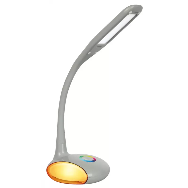 Activejet VENUS RGB pilka LED stalinė lempa su spalvą keičiančiu pagrindu ir USB įkrovimu