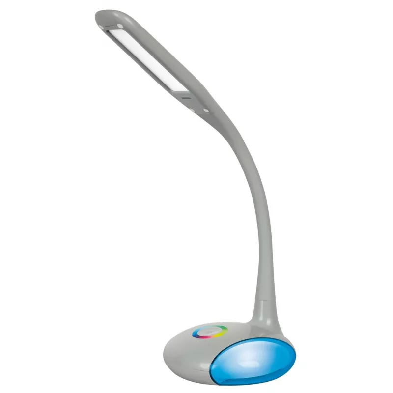 Activejet VENUS RGB pilka LED stalinė lempa su spalvą keičiančiu pagrindu ir USB įkrovimu
