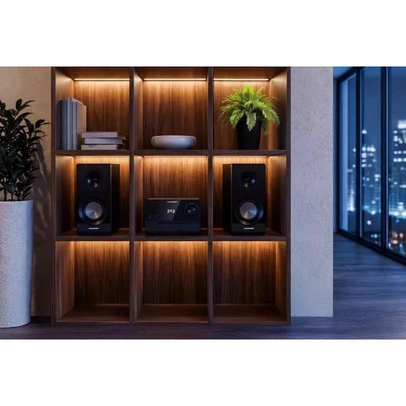 Blaupunkt MS49DAB mikro Hi-Fi sistema su DAB+ ir Bluetooth, juoda