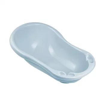 KEEEPER kūdikių vonelė 84cm Wiktoria Pure mėlyna – ergonomiška neslystanti vonelė su vandens išleidimo kamščiu, BPA-free PP, 25L