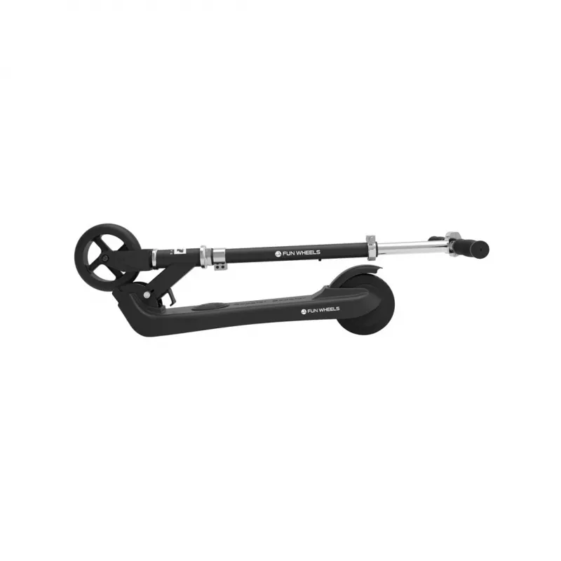 REBEL FUN WHEELS BLACK elektrinis paspirtukas 250W 25km/h 8 inch vientisos padangos